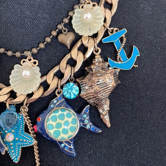 🌟SOLD🌟 Betsey Johnson vintage early 2000s ocean / nautical / sea necklace - Picture 7 of 8